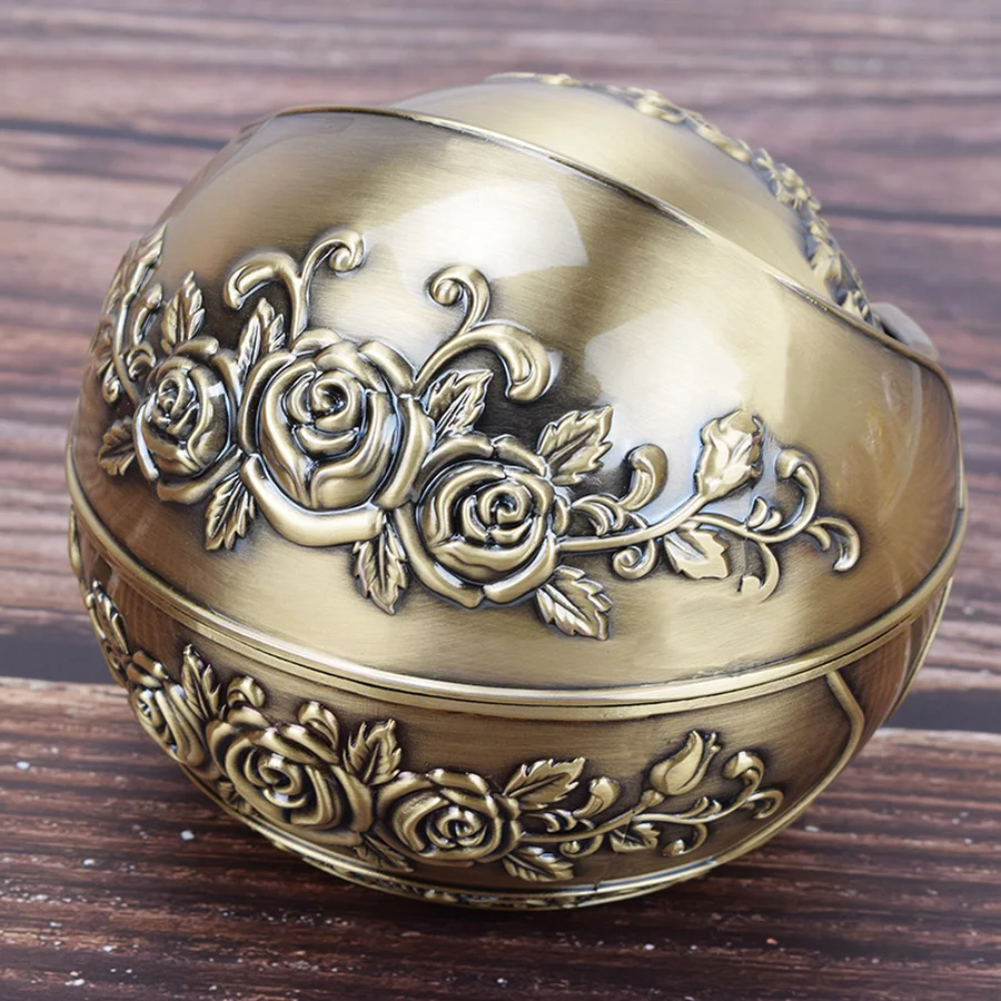 Ретро резная пепельница креативная личность современный тренд сферическая