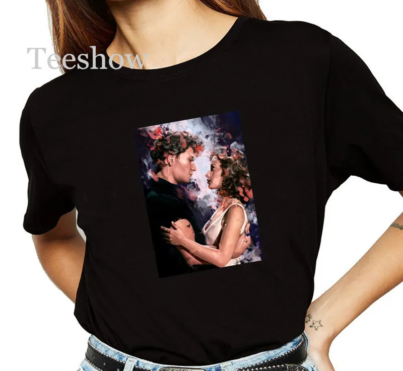 

Dirty dancing T-shirt Women Summer Short-sleeve Tees Print Camiseta Mujer Fashion Female Graphic Black Tee Tops Dropshipping