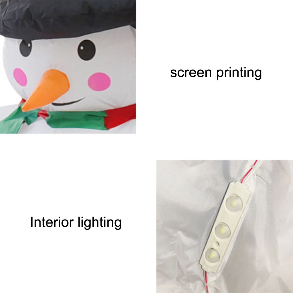 

2.4M Christmas Giant Santa Claus Snowman Inflatable Arch Garden Yard Archway LED Light with Pump Halloween Props Party Decor