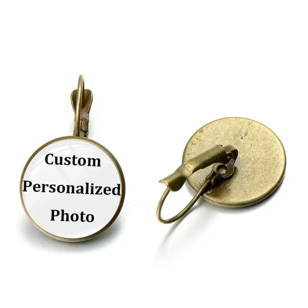 Personalized Custom Drop Earrings Photo of Your Baby Child Mom Dad Grandparent Lover French Hook Gift for Family | Украшения и