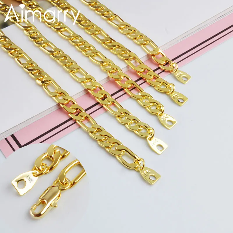 

Aimarry 925 Sterling Silver Charm Jewelry 18K Gold 5MM Side Chain Bracelet For Women Men Engagement Wedding Gift Fashion Jewelry
