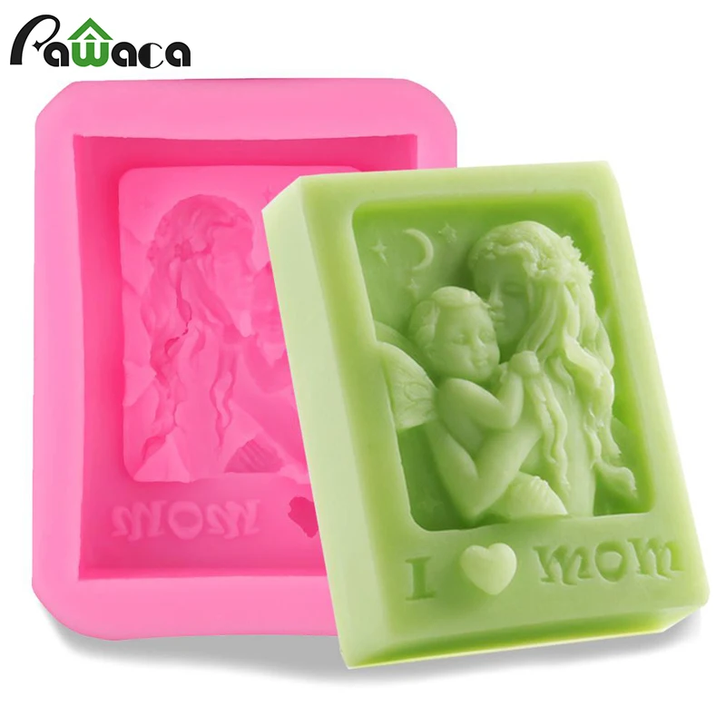 Сделай Сам 3D мама ребенок Ангел силиконовые Форма для украшения тортов мастикой