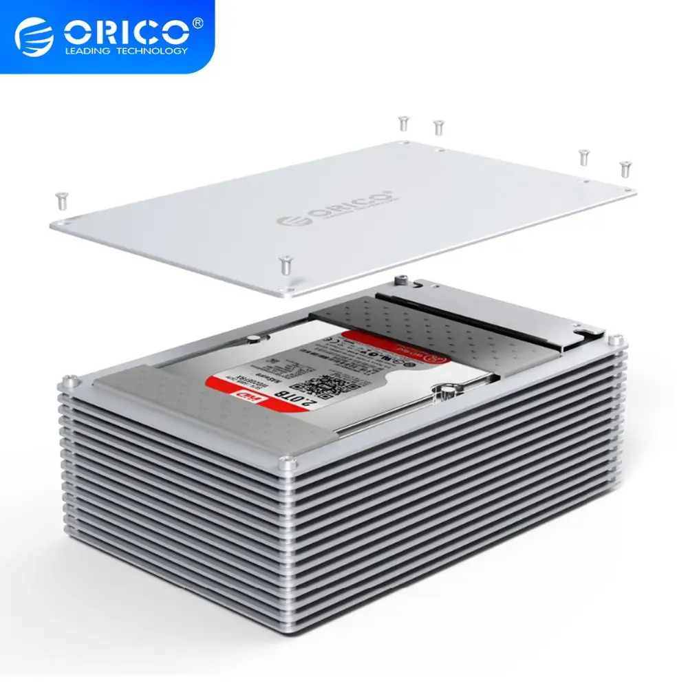 Чехол для жесткого диска ORICO Type C 2 5/3 5 дюйма алюминиевый сплав 12 В источник питания