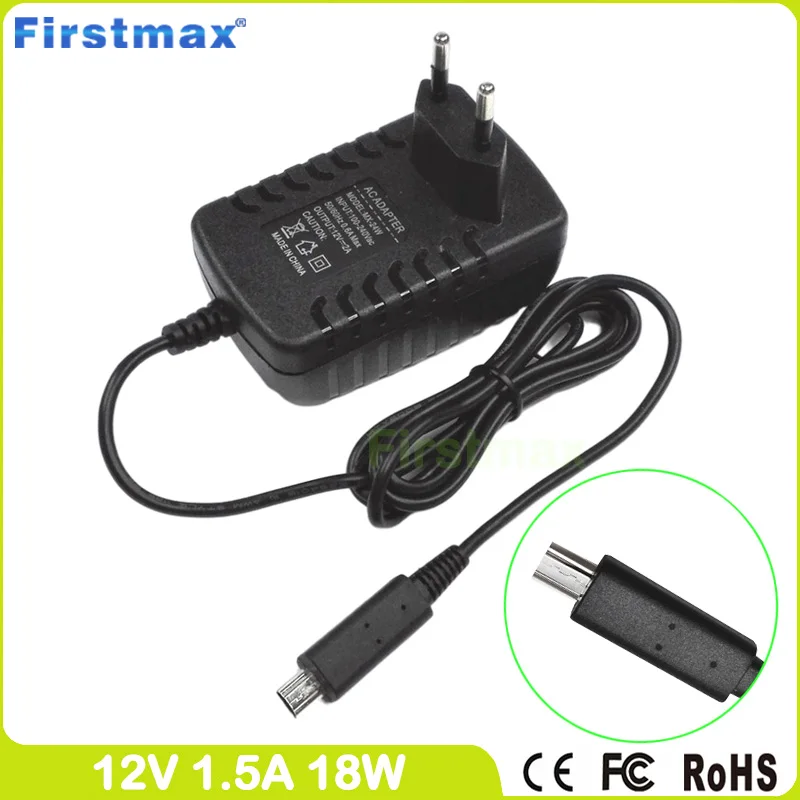 

12V 1.5A 18W Tablet PC Charger for Acer Iconia Tab A510 A511 A700 A701 AP.01801.002 KP.01801.001 KP.01801.002 EU Plug Adapter