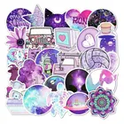 Набор наклеек VSCO, 50 шт., фиолетовые водонепроницаемые крутые наклейки для девочек, для скейтборда, гитары, ноутбука, чемодана, мотоцикла, автомобиля, игрушечные наклейки