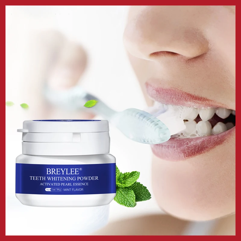 

BREYLEE Teeth Whitening Powder Toothpaste Dental Tools White Teeth Cleaning Oral Hygiene Toothbrush Gel Remove Plaque Stains 30g