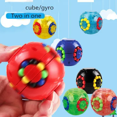 

New Puzzle Little Magic Bean Rotating Hamburger Cube Top 2 In 1 3x3x3 Speed Magic Cube Educational Toys Stress Reliever Toys