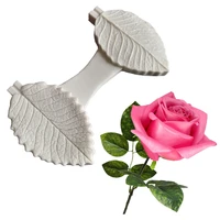 new rose leaf veiner mould silicone mold fondant cake decorating tool gumpaste sugarcraft flower clay moulds m2466