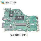 Материнская плата NOKOTION для ноутбука Acer aspire E5-575 E5-575G NBGG711005 DAZAAMB16E0 SR2ZU I5-7200U CPU 940MX графика