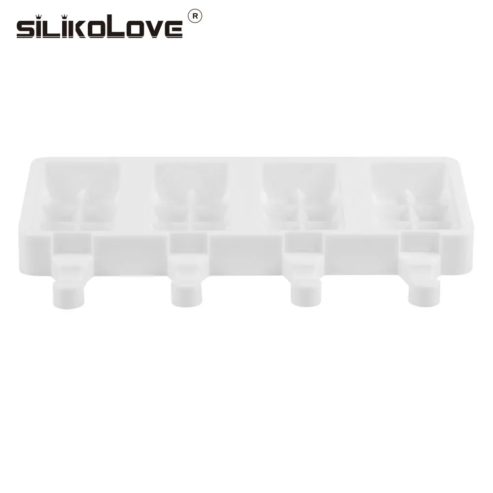Силиконовая форма SILIKOLOVE для мороженого с палочками из фруктового льда сделай сам