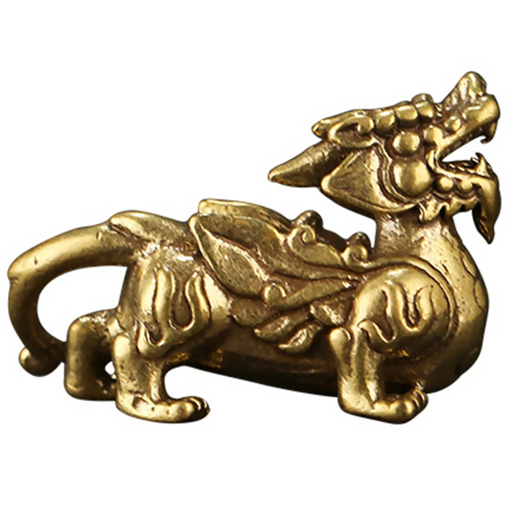 

1pc Pi Xiu Figurines Car Decor Brass Pi Xiu Statue Crafts Housewarming Gift