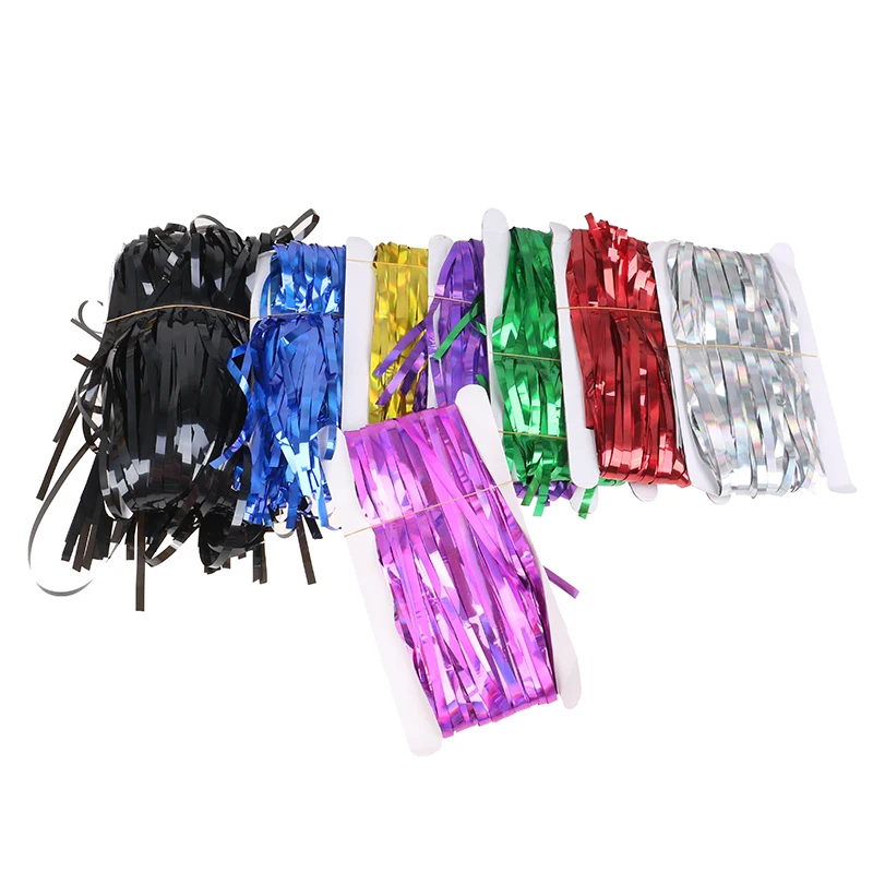 1 м/3 м золотой серебряный металлик Блестки из фольги бахрома занавеска украшение