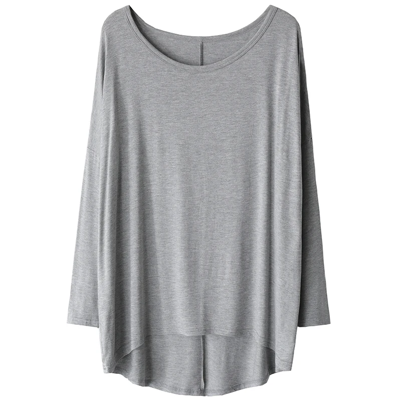 Женская Модальная футболка с длинным рукавом Новинка весна-осень 2022 белая