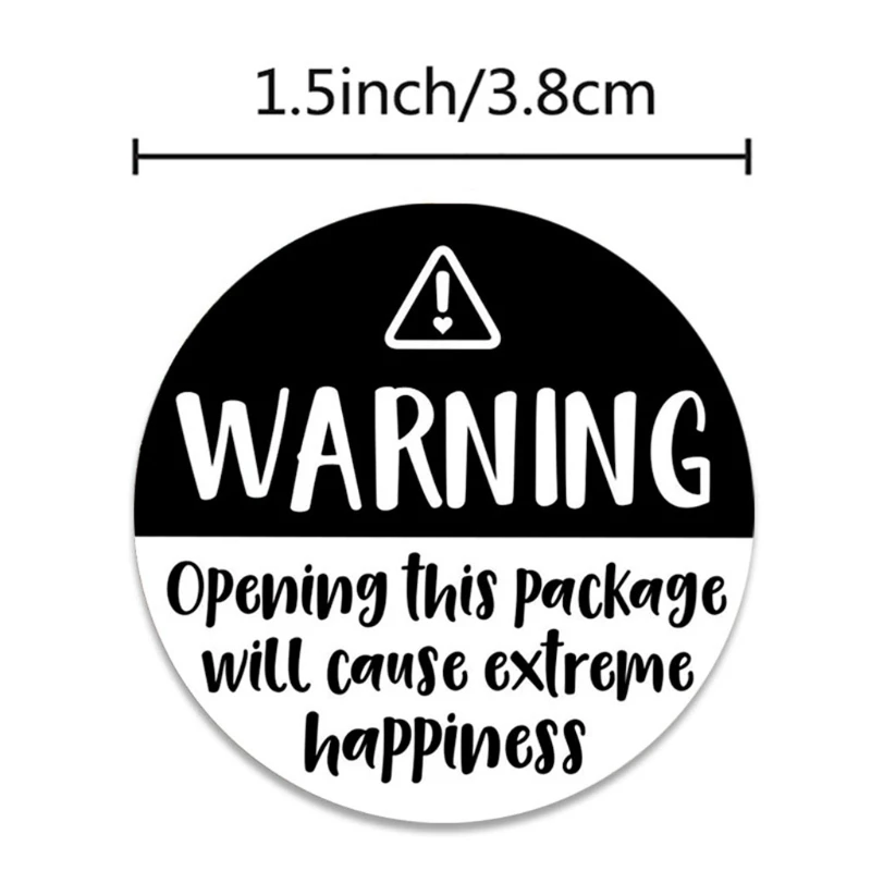 

500pcs Warnning Open This Package Will Cause Extreme Happiness Stickers 1.5 Inch Thanksgiving Day Sticker