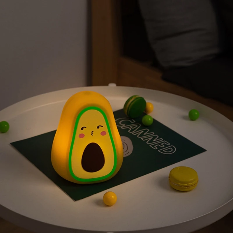 

Avocado Shaped Discoloration LED Desktop Night Light USB Table Bedside Lamp