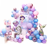 the new balloon mermaid tail theme chain suit childrens wedding scene decorate birthday party decorations 351