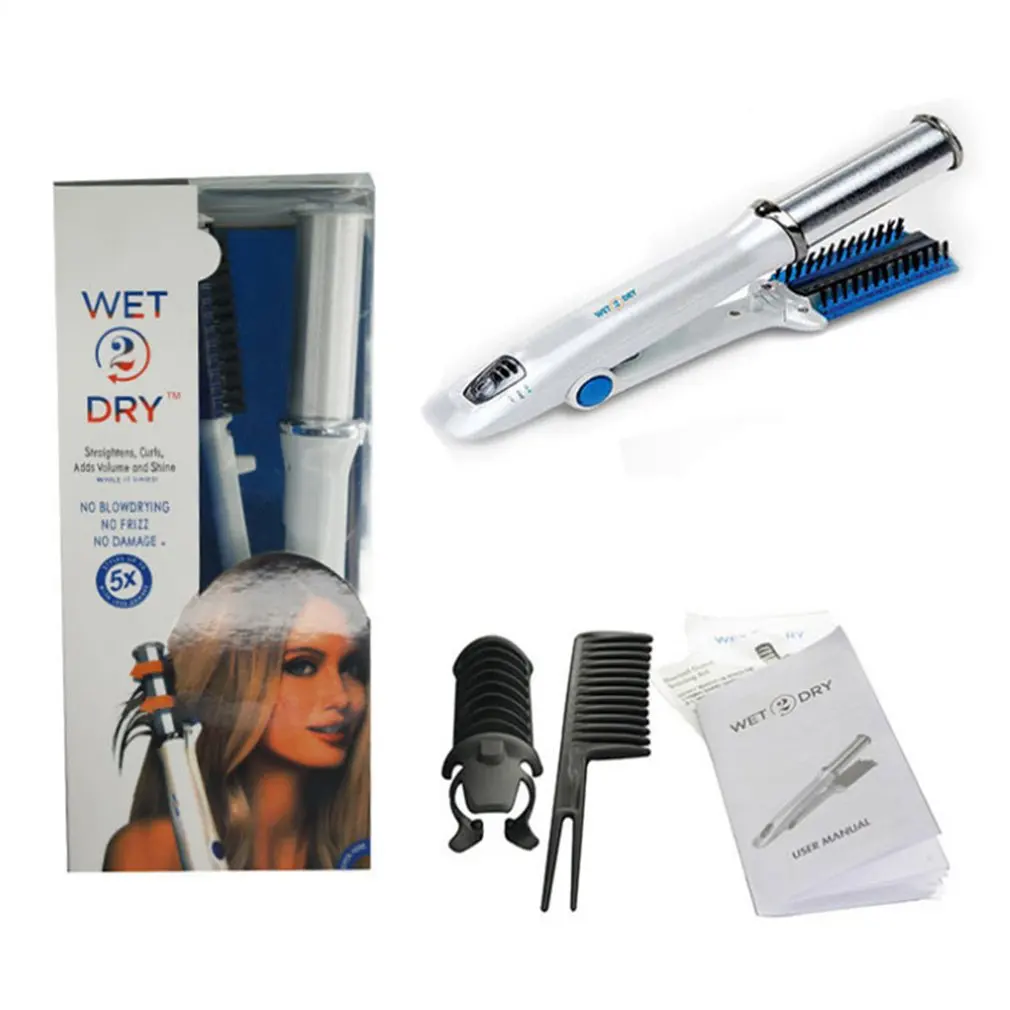 

2 In 1 Hair Curler And Straightener Ceramic Curling Iron Thermostat Dry And Wet Iron Curling Tongs Hairdressing Tool
