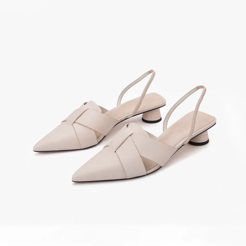 

2021 Fashion New Women High Heels Sandals Women Chunky Heel Pointed Toe Pumps Ladies Spring Sexy Party Dress Shoes Woman