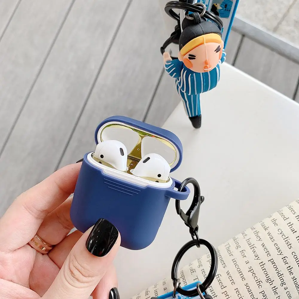 GOOYIYO мягкий силиконовый чехол и Игрушка Декор крюк для Airpods 1 2 Bluetooth наушники