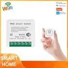 Модуль Wi-Fi Tuya Mini 16 А с двухсторонним управлением через приложение Smart Life, прерыватель для умного дома, работает с Alexa Google Home Smart Home