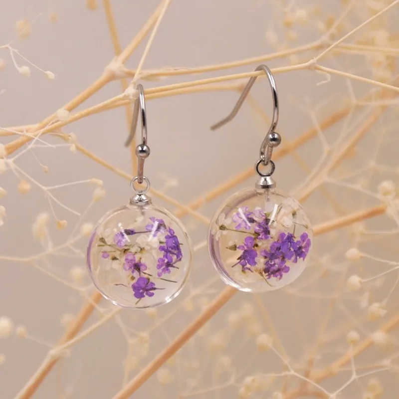 5 пар женские серьги в виде растений|Серьги-подвески| |