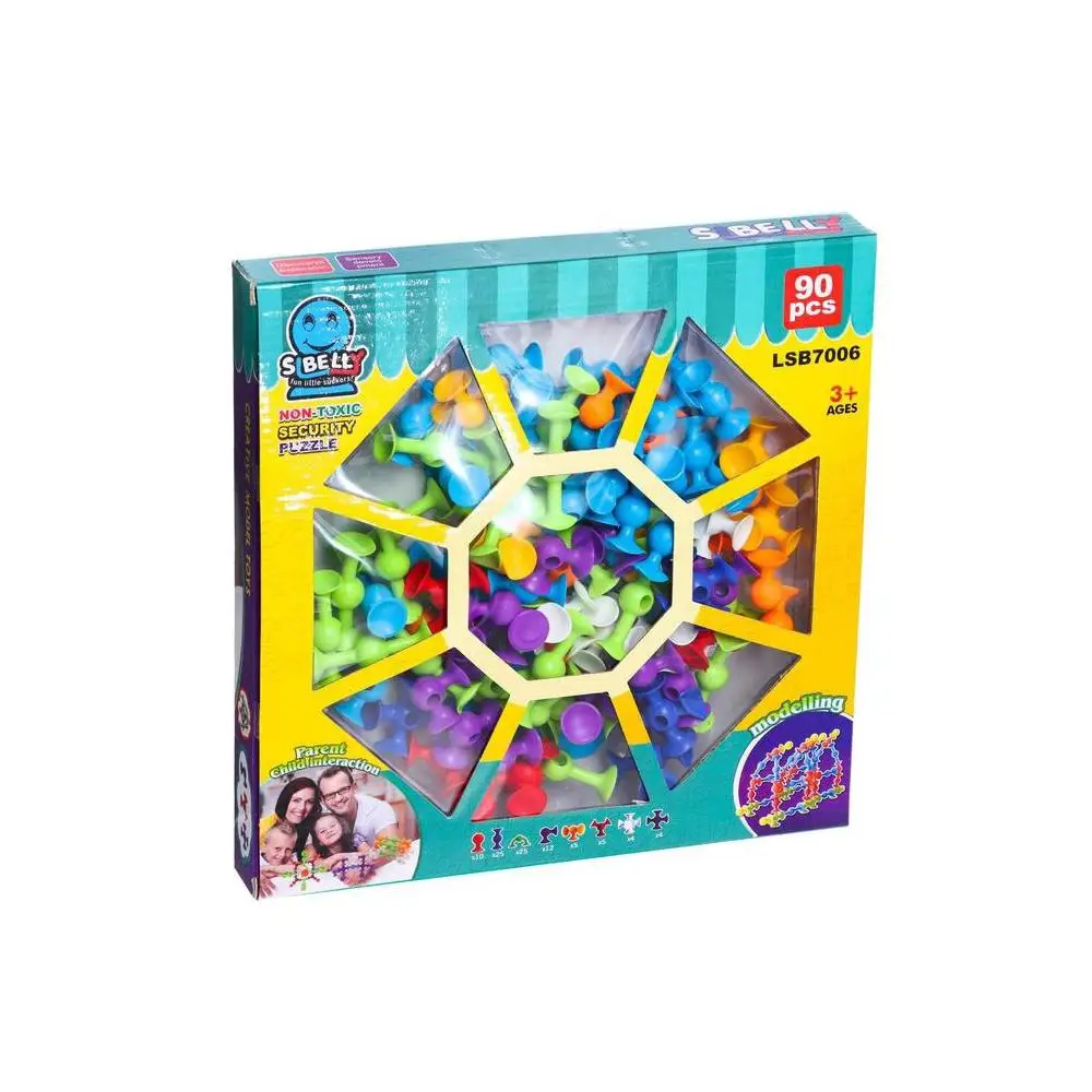 Конструктор Забавные присоски 90 деталей | Игрушки и хобби