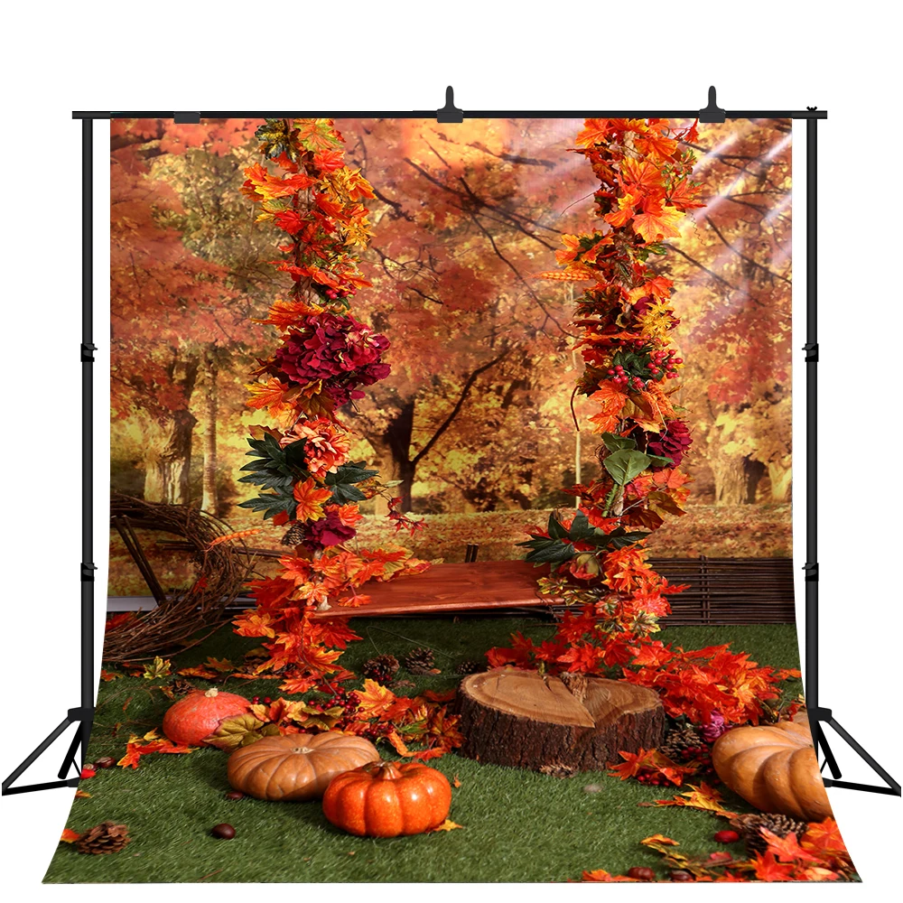 Lyavshi фотографические фоны на Хэллоуин печатные кленовые листья осенний пейзаж