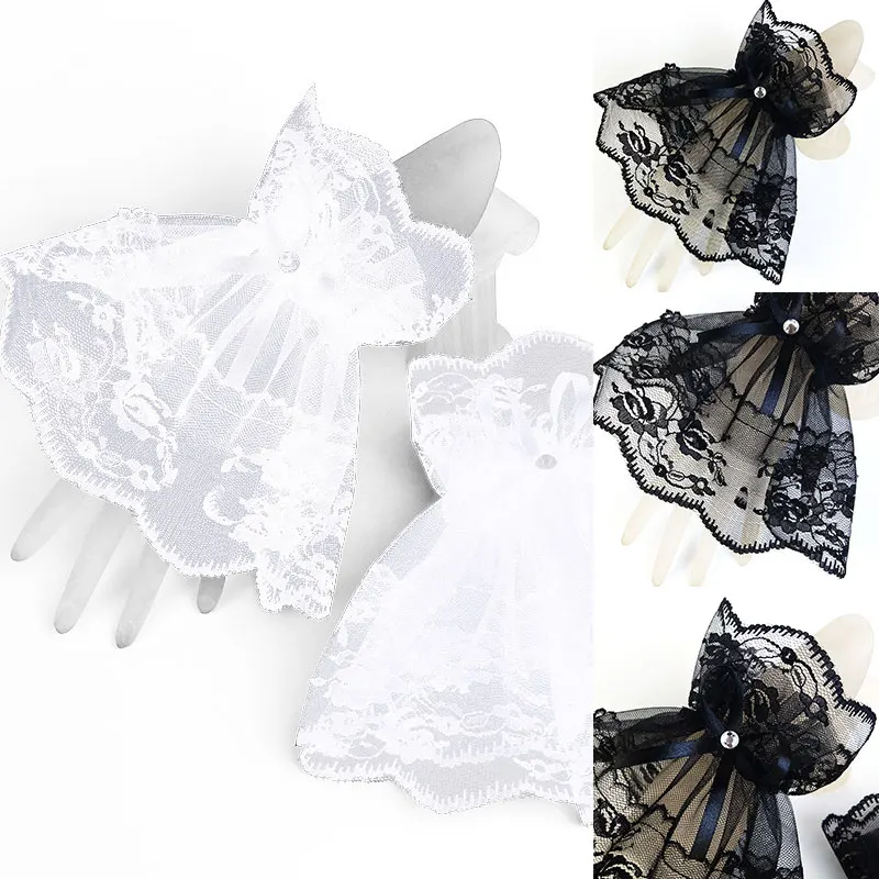 

New Girl Lace Gloves Hollow Fashion Arm Sleeves Fashionable Sun Protection Classic For Women Solid Color Sunscreen Mesh Gloves