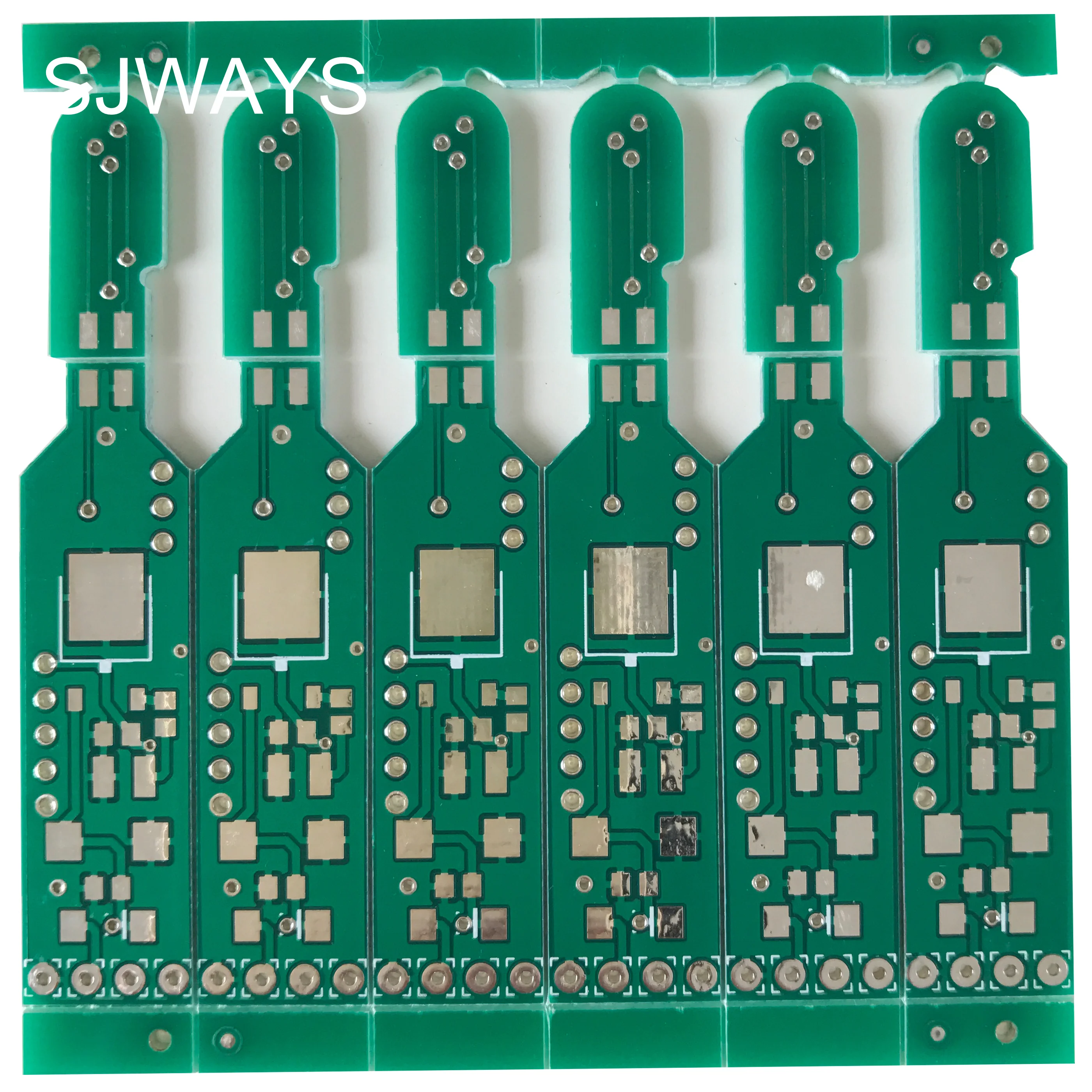 SJWAYS зеленая паяльная маска простой печатной платы печатная плата от