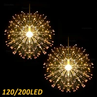 diy solar light outdoor fairy fireworks led string light waterproof ip65 8 modes for decorated shop holiday party garden light