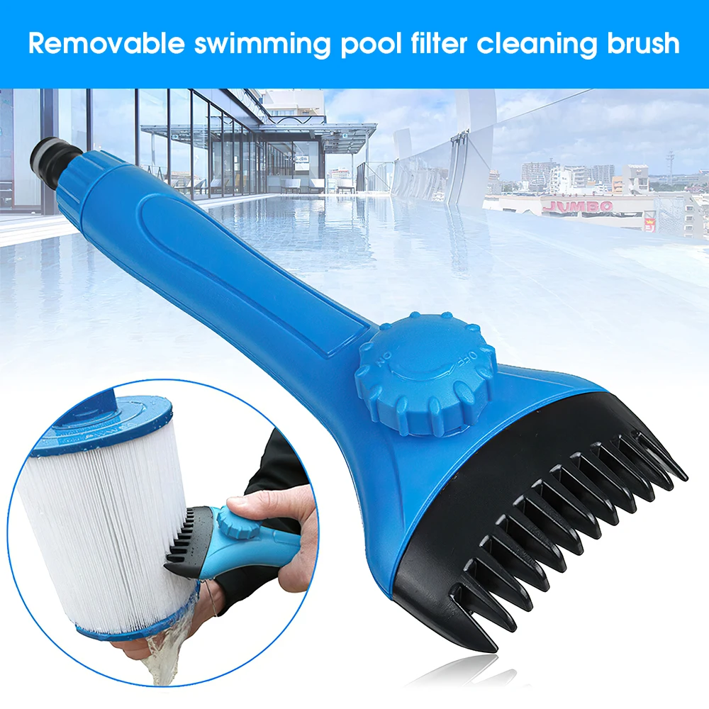 

Swimming Pool Filter Jet Cleaning Brush Household Handheld Bathtub Filter Comb Dirt Debris Remover Brushes Pool Cleaning Tools