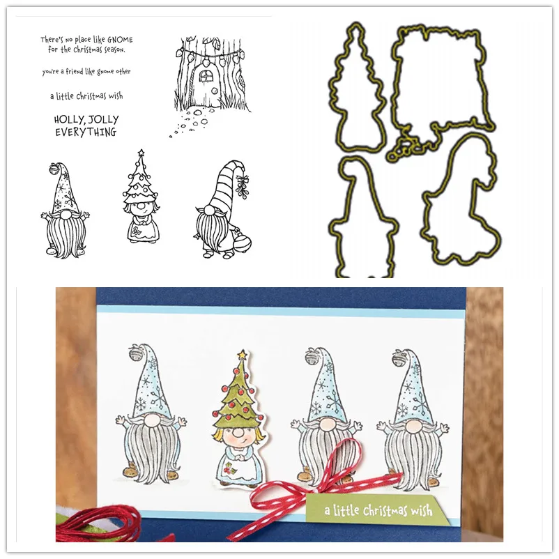 

HOLIDAY Clear Stamps and Dies Scrapbooking New Arrival 2021 Die Cut Stencils New Christmas Stencils for Decor Metal Cutting Dies