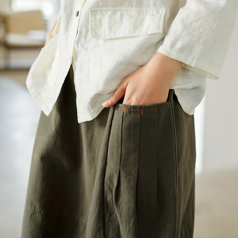 

GOPLUS Skirt Harajuku Midi Long Skirts Vintage High Waisted A-line Skirt Jupe Longue Vetement Femme 2021 Rokjes Dames C11158