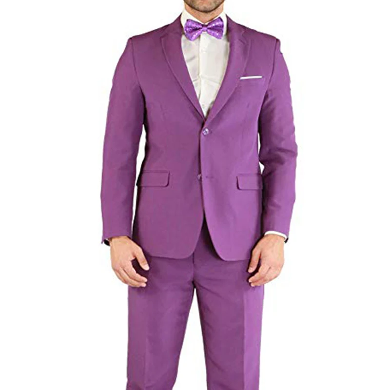 Светильник фиолетовый мужской костюм двубортный 2 предмета (пиджак + брюки)