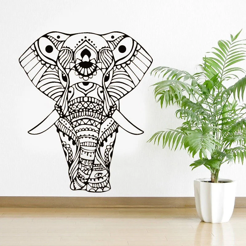 Мандала Йога настенные стикеры в богемном стиле индийский Будда слон наклейки