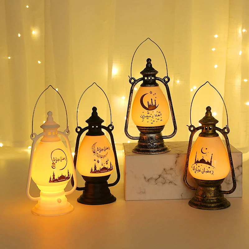 

Muslim Islam LED Decoration Eid Wooden Pendant Night Light Festival Gifts DIY Ornaments Lights Mubarak Lamps Environmentally