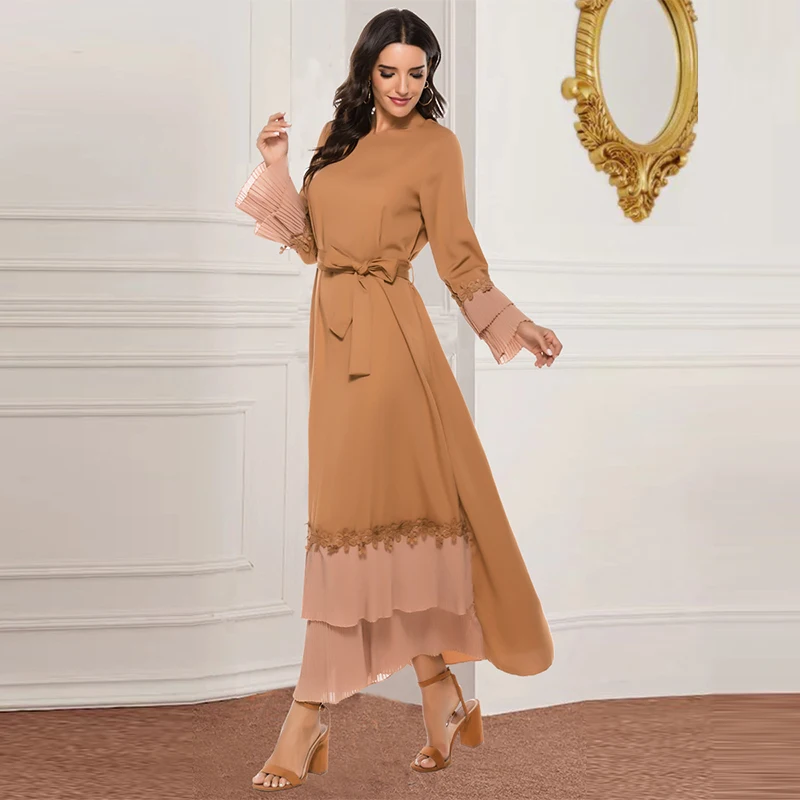 Мусульманское платье мусульманское турецкое элегантное модное с длинным