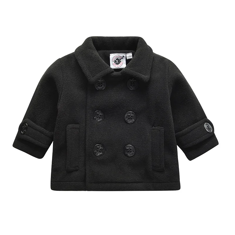 Новое Детское двубортное пальто в Корейском стиле для мальчиков Осень-зима 2019 |