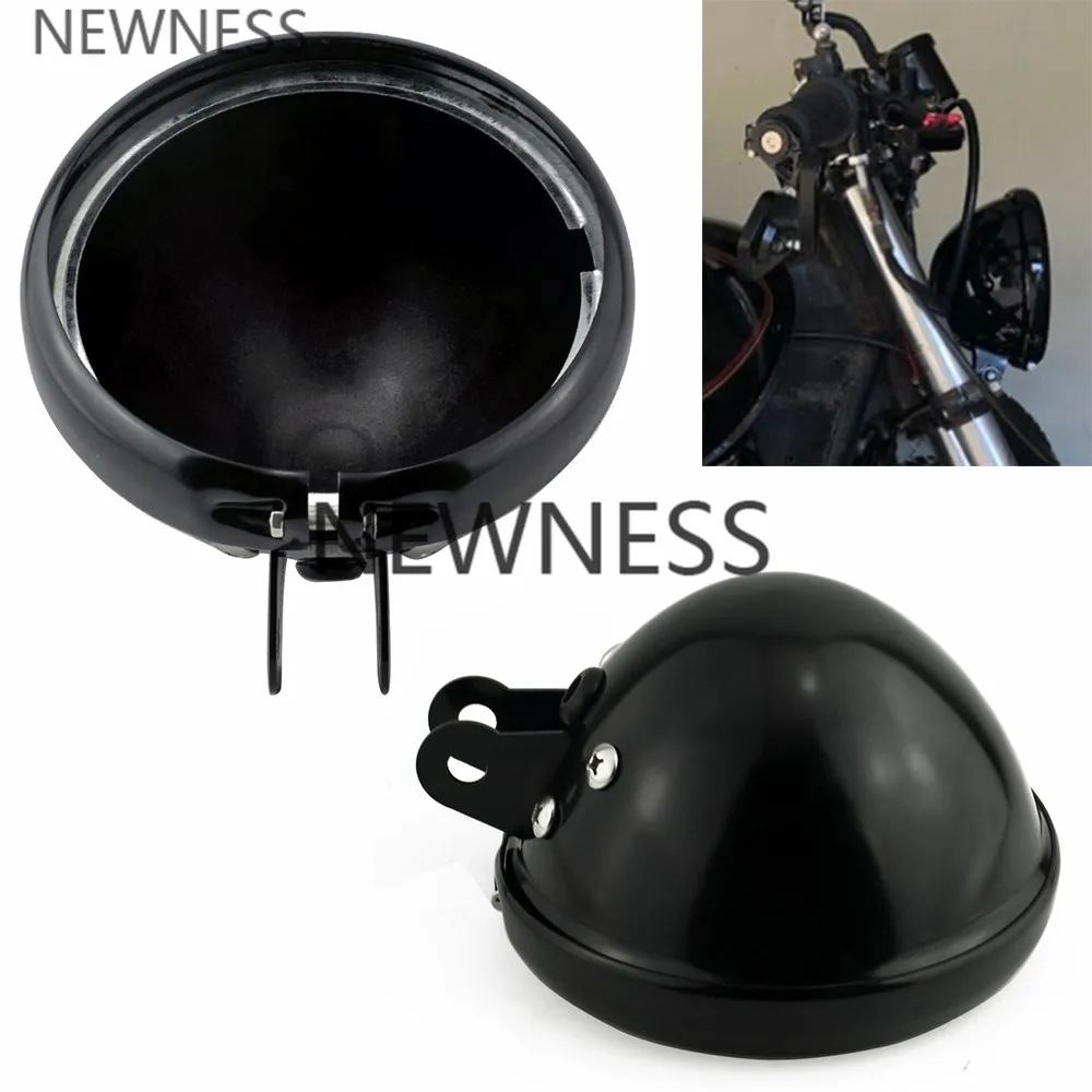 Мотоцикл 5 75 &quotчерный подвесной кронштейн 5-3/4&quot фар Корпус держатель ведро для