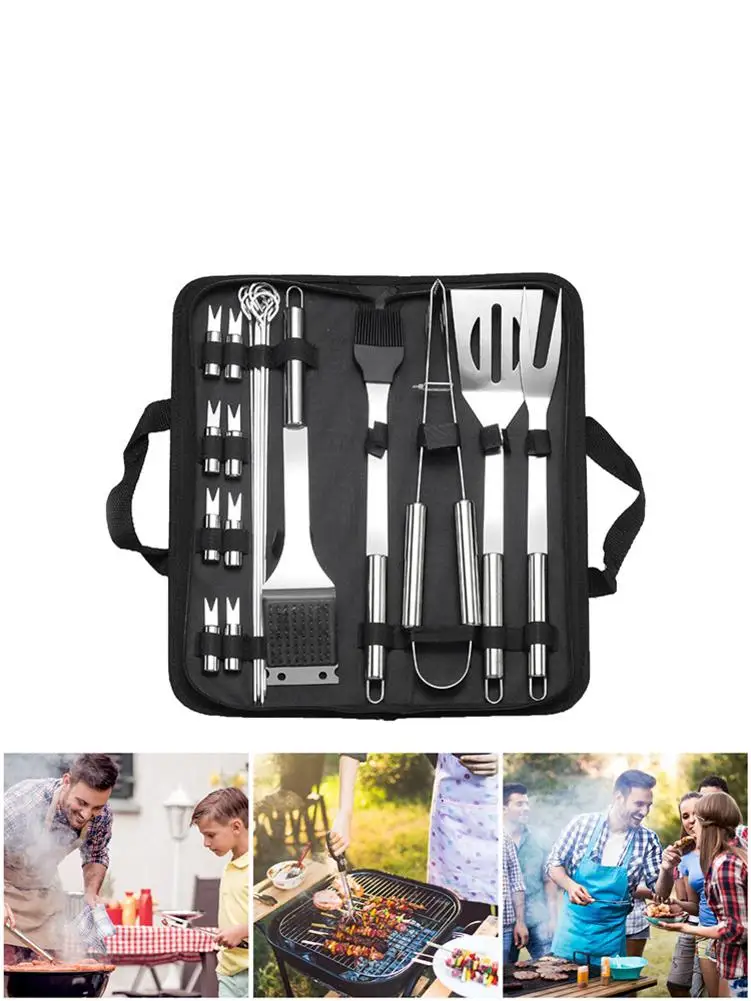 

20 Pcs Camping Cooking Set Kitchen ​Cooking Utensils Travel Portable Waterproof Set Picnic Grilling Accessories