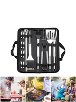 20 pcs camping cooking set kitchen %e2%80%8bcooking utensils travel portable waterproof set picnic grilling accessories