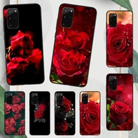 bright red rose flowers phone case for samsung galaxy a s note 10 12 20 32 40 50 51 52 70 71 72 21 fe s ultra plus