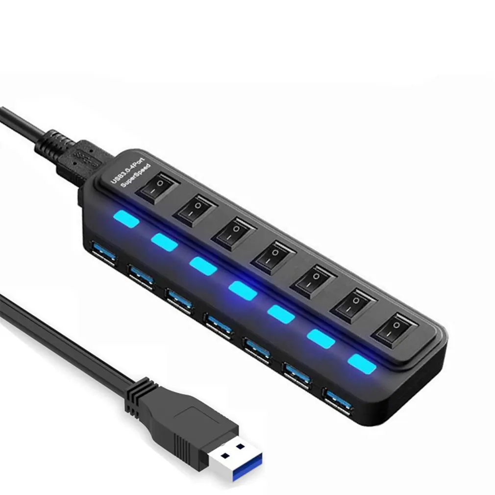 

USB-разветвитель портативный с 7 портами Usb 3,0 и USB 3,0