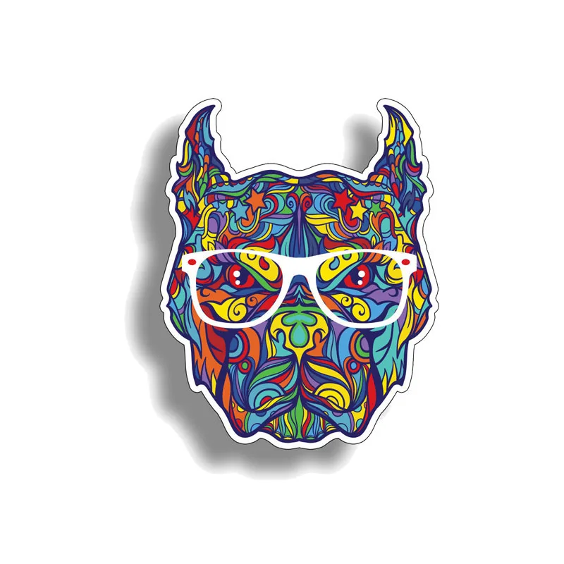 

Dawasaru Graffiti Pitbull Dog Head Car Sticker Personalized Decal Truck Motorcycle Auto Decoration Accessories PVC,12cm*9cm