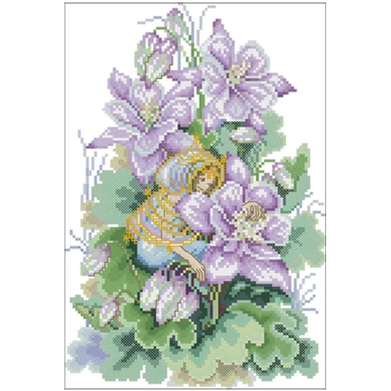 Cowardly Fairy patterns Counted Cross Stitch 11CT 14CT 18CT  DIY Chinese Cross Stitch Kits Embroidery Needlework Sets