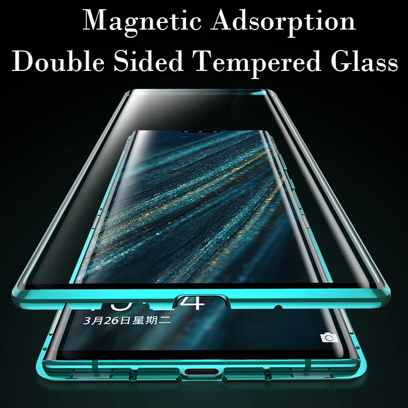 Полностью Магнитный чехол для телефона Huawei Mate 30 Pro 20X5G P30 P20 металлический
