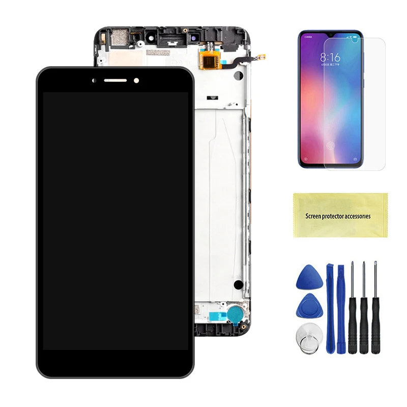 Black With frame 6,44 ''дисплей для Xiaomi Mi Max 2 lcd сенсорный экран с рамкой сменный экран для Xiaomi Mi Max 2 дисплей Max2 lcd - Цвет: Black With frame