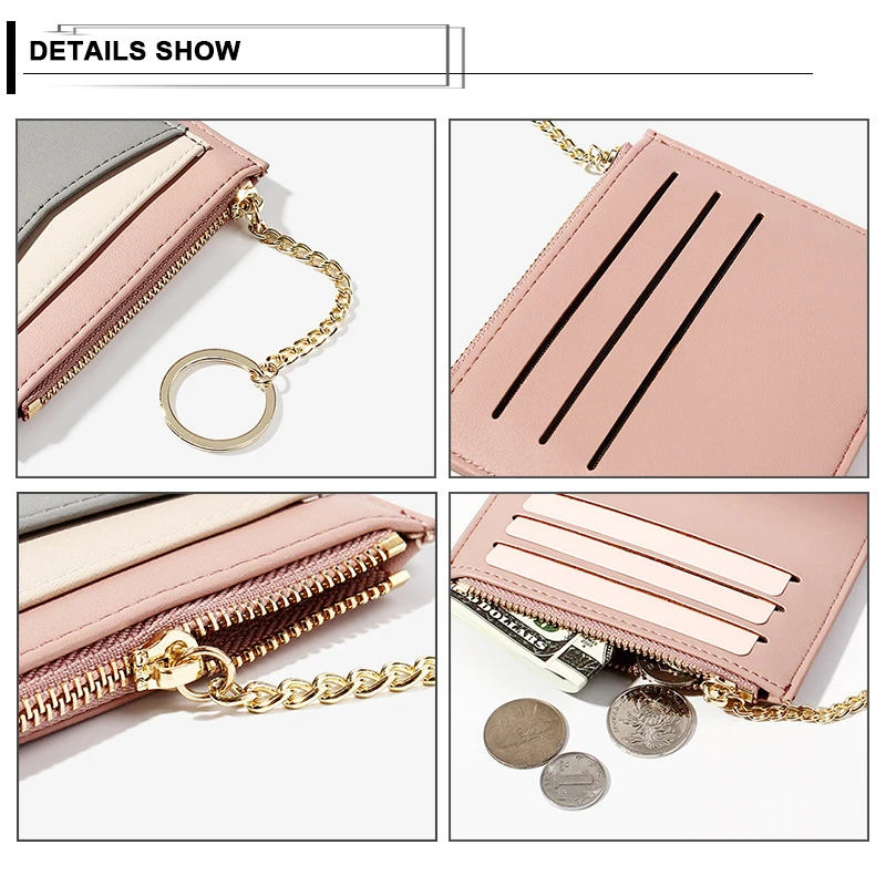 Женская Корейская версия мозаичного милого студенческого бумажника с