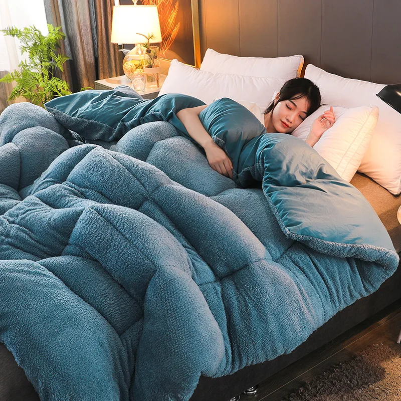 

Новое высококачественное утолщенное теплое одеяло, теплое одеяло верблюжьего цвета на выбор, многоцветное зимнее лоскутное одеяло, одеяло из овечьей шерсти