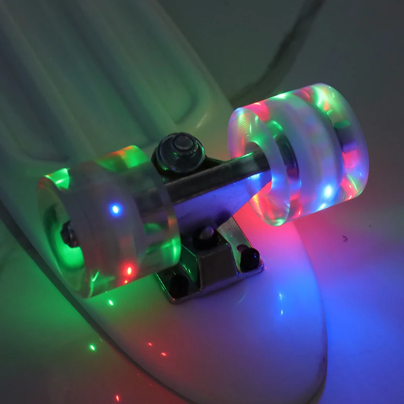 Скейтборд с мигасветильник 22 дюйма пластиковый мини скейтборд для круизера